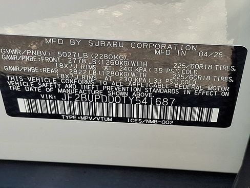 New 2026 Subaru Outback Limited AWD/4WD image 22