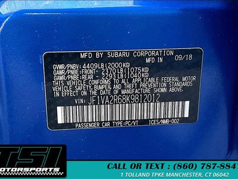 Used 2019 Subaru WRX STI image 3