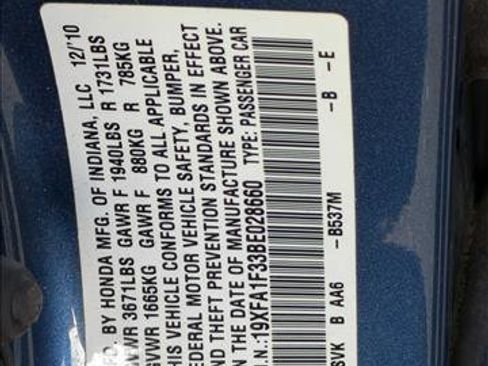 Used 2011 Honda Civic DX-VP image 13