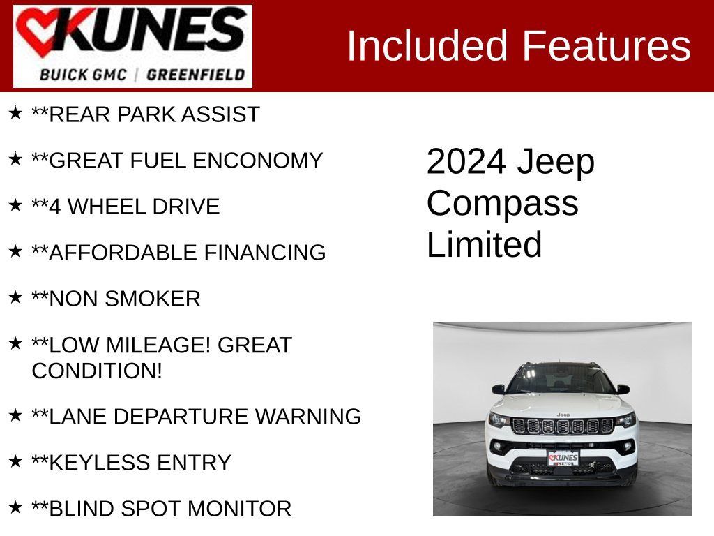 Used 2024 Jeep Compass Limited AWD/4WD image 3