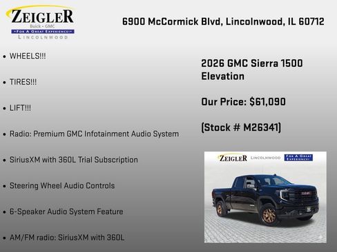 New 2026 GMC Sierra 1500 Elevation AWD/4WD image 6