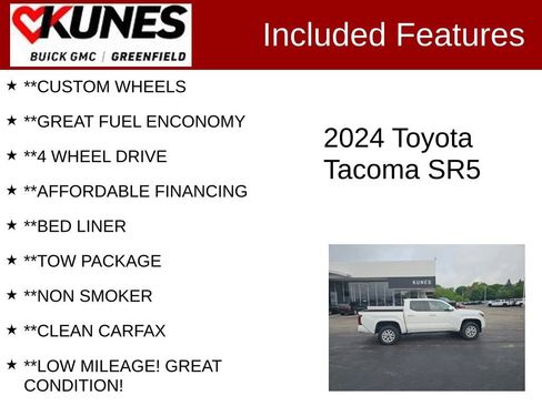 Used 2024 Toyota Tacoma SR5 AWD/4WD image 3