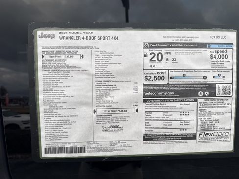 New 2026 Jeep Wrangler Sport image 41