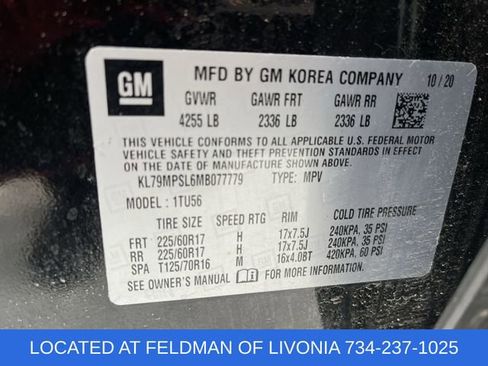 Certified 2021 Chevrolet TrailBlazer LT w/ Sun and Liftgate Package image 33