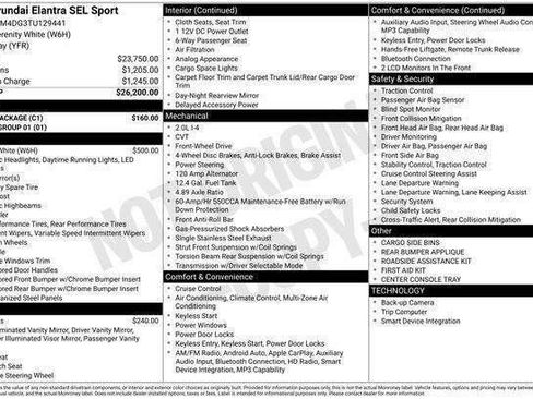 New 2026 Hyundai Elantra Sport w/ Cargo Package FWD image 32
