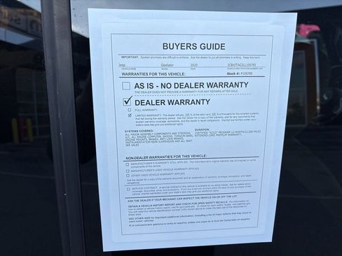 Used 2020 Jeep Gladiator Sport w/ Quick Order Package 24S image 4