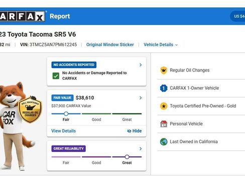 Used 2023 Toyota Tacoma SR5 w/ Black Out Package (TMS) AWD/4WD image 3