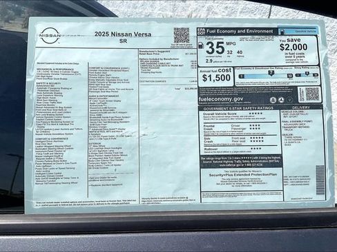 New 2025 Nissan Versa SR image 17