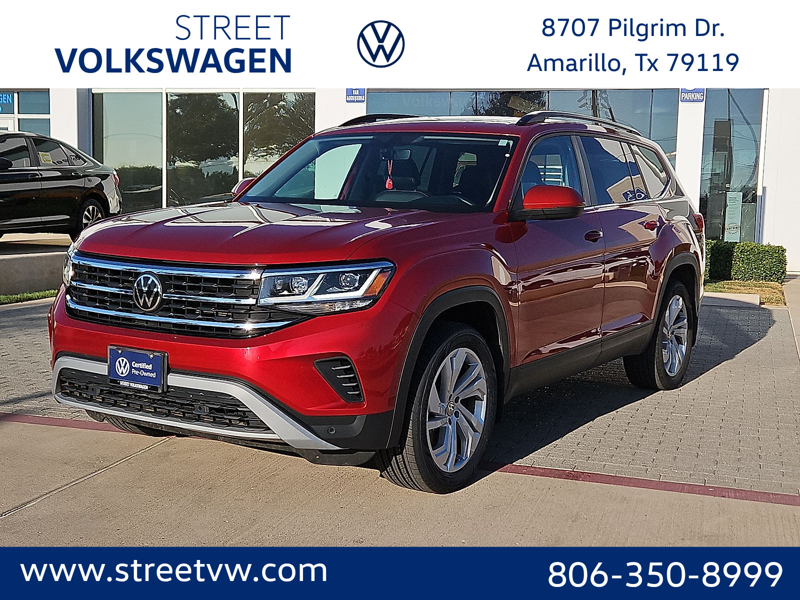 Certified 2023 Volkswagen Atlas SE w/ Panoramic Sunroof Package AWD/4WD image 1