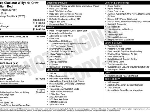 New 2026 Jeep Gladiator Willys AWD/4WD image 23