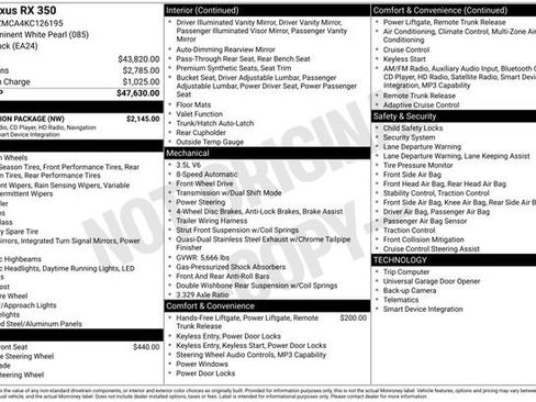 Used 2019 Lexus RX 350 FWD w/ Navigation Package image 4