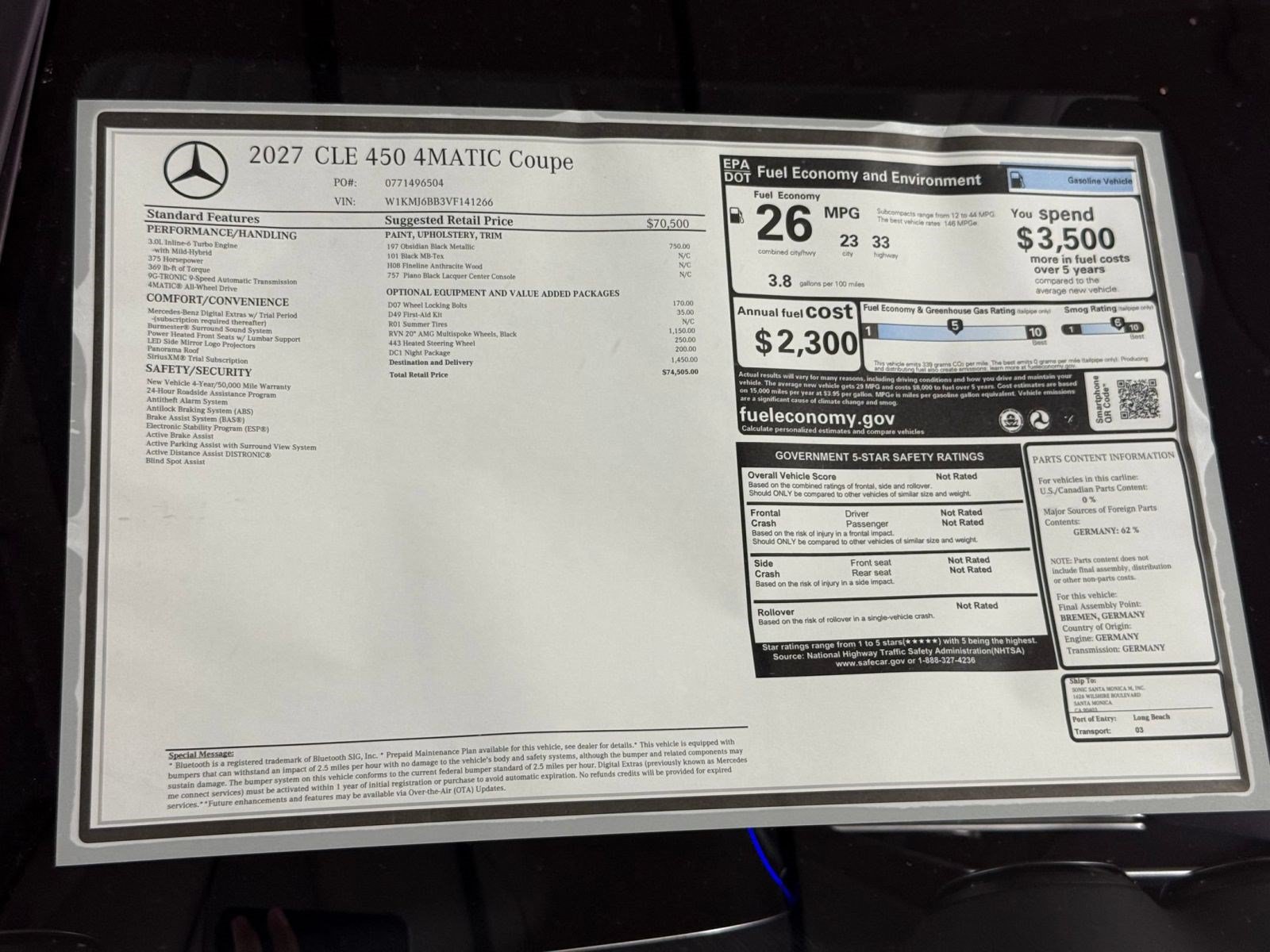 New 2027 Mercedes-Benz CLE 450 4MATIC Coupe image 33