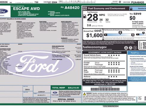Used 2023 Ford Escape Active w/ Tech Pack #2 AWD/4WD image 31