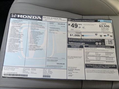 New 2026 Honda Civic Sport Touring image 18