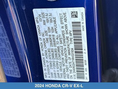 Certified 2024 Honda CR-V EX-L image 32