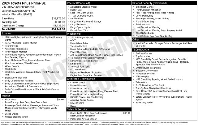Certified 2024 Toyota Prius Prime FWD image 35