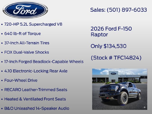New 2026 Ford F150 Raptor w/ Equipment Group 803A Raptor R AWD/4WD image 6