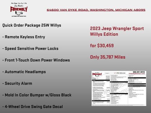 Used 2023 Jeep Wrangler Unlimited Sport AWD/4WD image 4