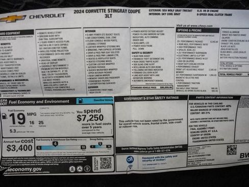 Used 2024 Chevrolet Corvette Stingray Premium Cpe w/ Z51 Performance Package RWD image 35