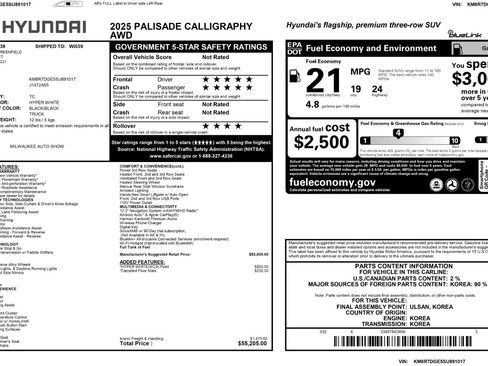 Used 2025 Hyundai Palisade Calligraphy AWD/4WD image 61