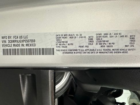 Used 2023 RAM ProMaster 3500 image 11