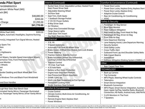 Used 2022 Honda Pilot Sport image 80