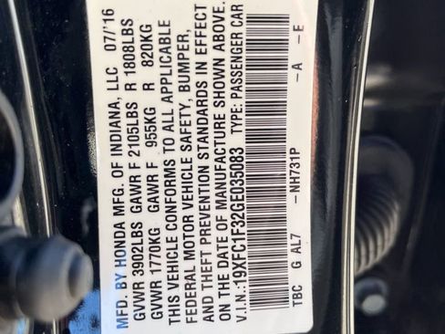 Used 2016 Honda Civic EX-T image 9