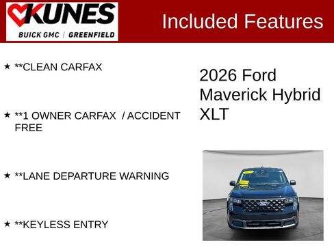 Used 2026 Ford Maverick XLT w/ Equipment Group 301A AWD/4WD image 3