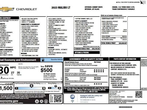 Used 2023 Chevrolet Malibu LT w/ Driver Confidence Package FWD image 6