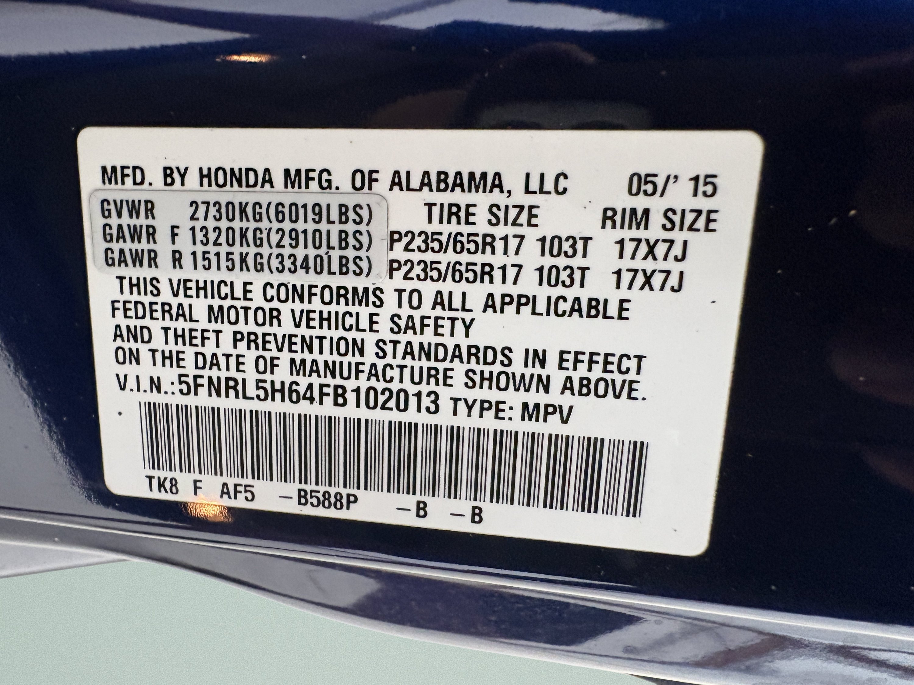 Used 2015 Honda Odyssey EX-L image 38