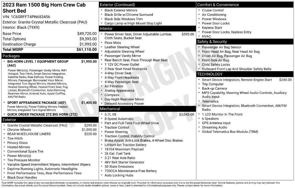 Used 2023 RAM 1500 Big Horn AWD/4WD image 12
