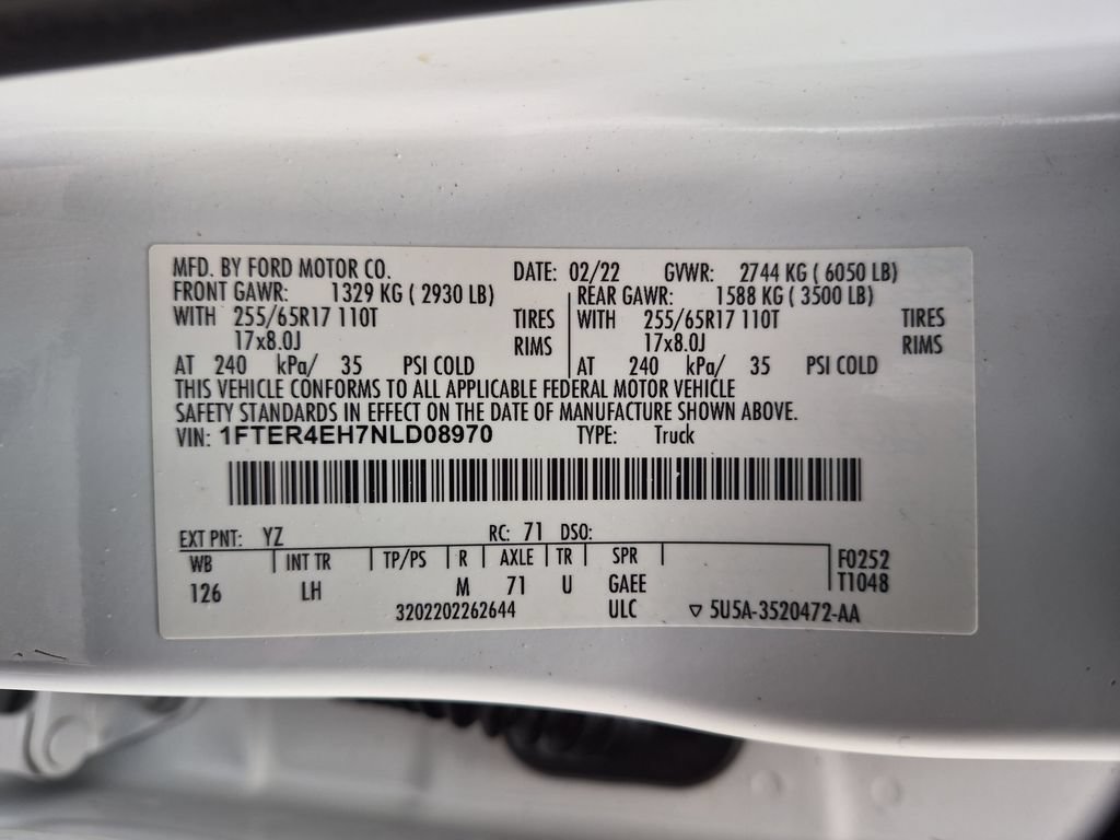 Used 2022 Ford Ranger XL w/ Equipment Group 101A High RWD image 30