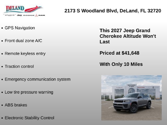 New 2027 Jeep Grand Cherokee Altitude RWD image 7