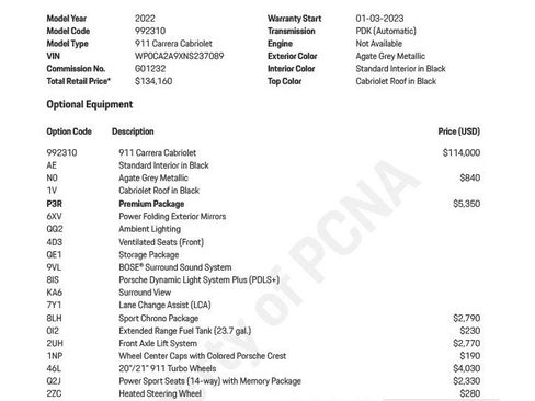 Used 2022 Porsche 911 Carrera w/ Premium Package RWD image 2