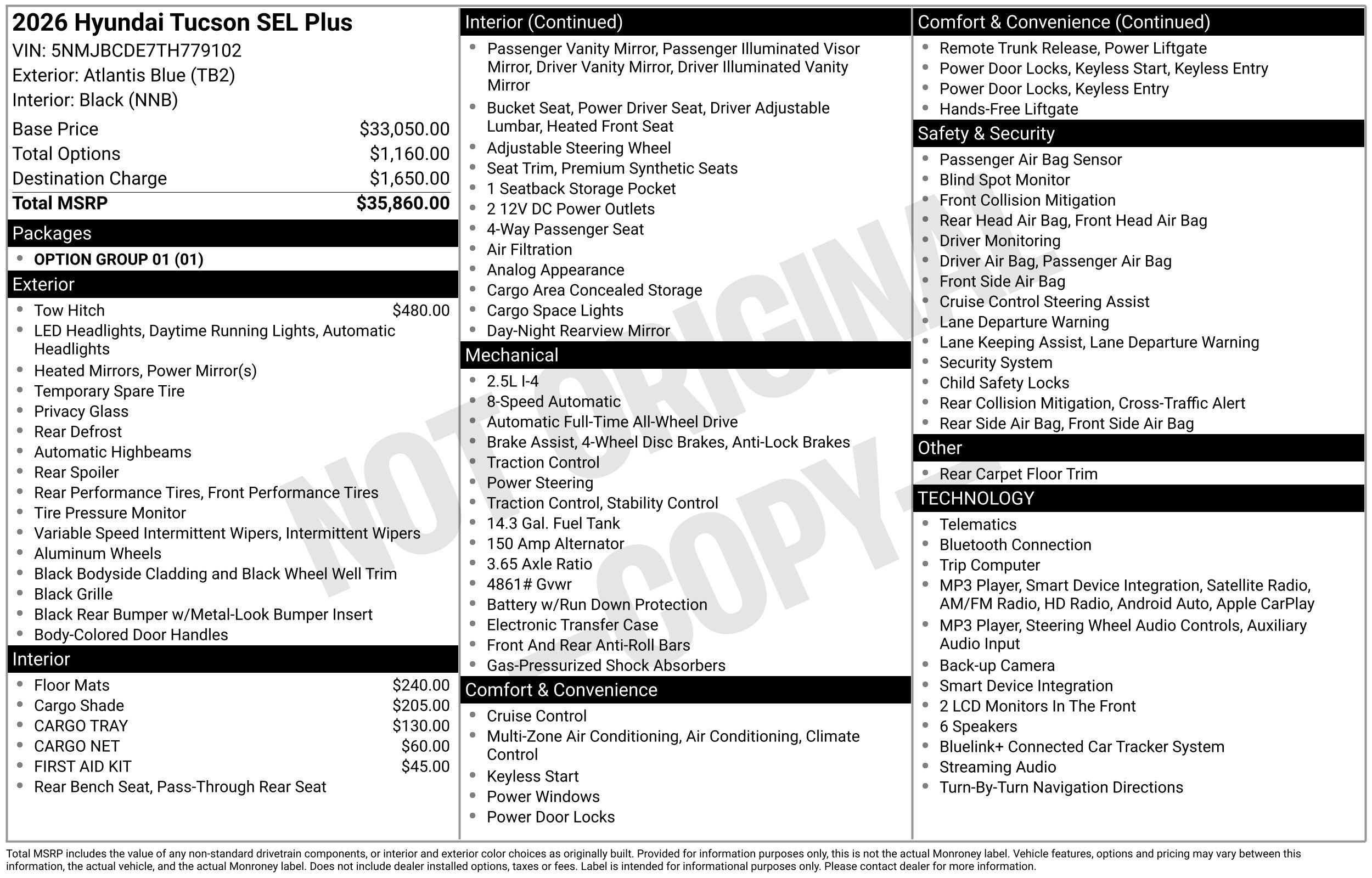 New 2026 Hyundai Tucson SEL Plus AWD/4WD image 3
