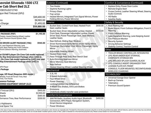 Used 2018 Chevrolet Silverado 1500 LTZ Z71 w/ LTZ Plus Package image 35