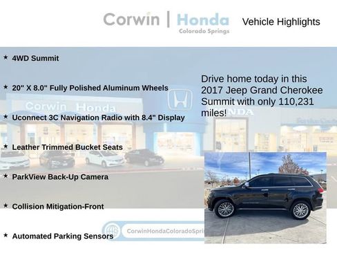 Used 2017 Jeep Grand Cherokee Summit image 6