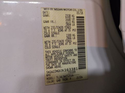 Used 2018 Nissan Murano Platinum w/ Cargo Package image 33