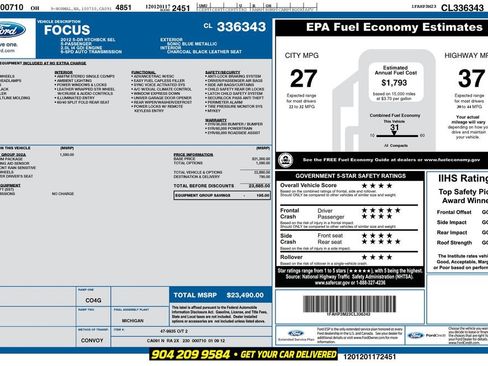 Used 2012 Ford Focus SEL FWD image 2