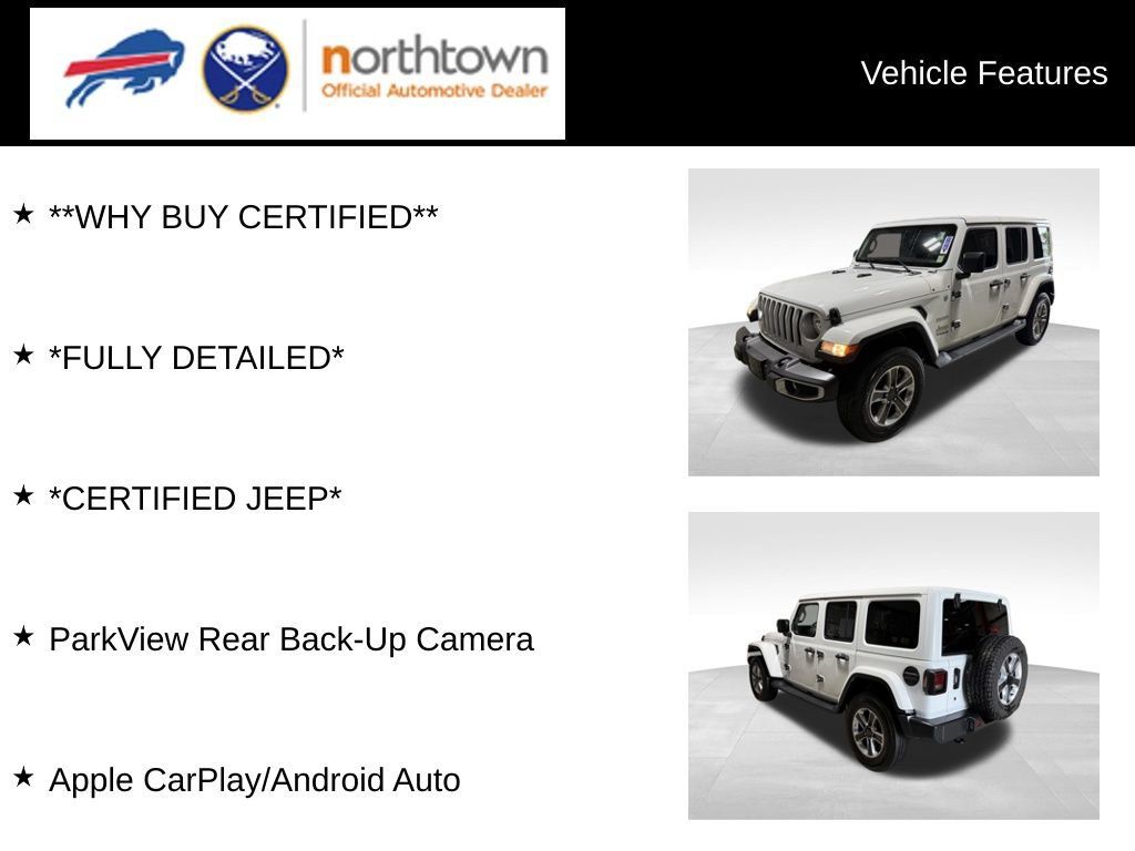 Used 2019 Jeep Wrangler Unlimited Sahara w/ Uconnect 4C Nav & Sound Group AWD/4WD image 4