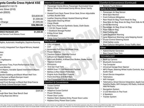 Used 2026 Toyota Corolla Cross AWD Hybrid w/ Convenience Package image 2