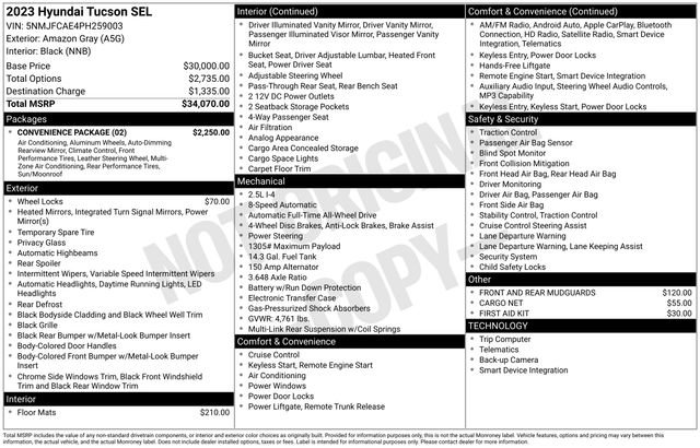 Used 2023 Hyundai Tucson SEL w/ Convenience Package AWD/4WD image 15