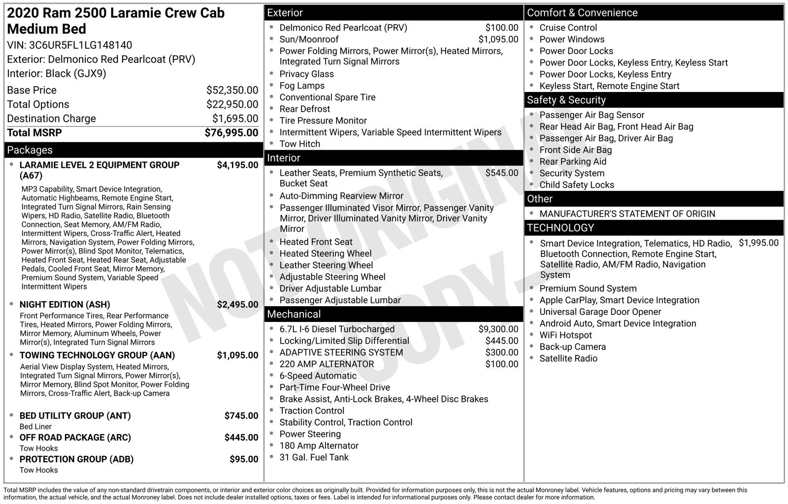 Certified 2020 RAM 2500 Laramie AWD/4WD image 34