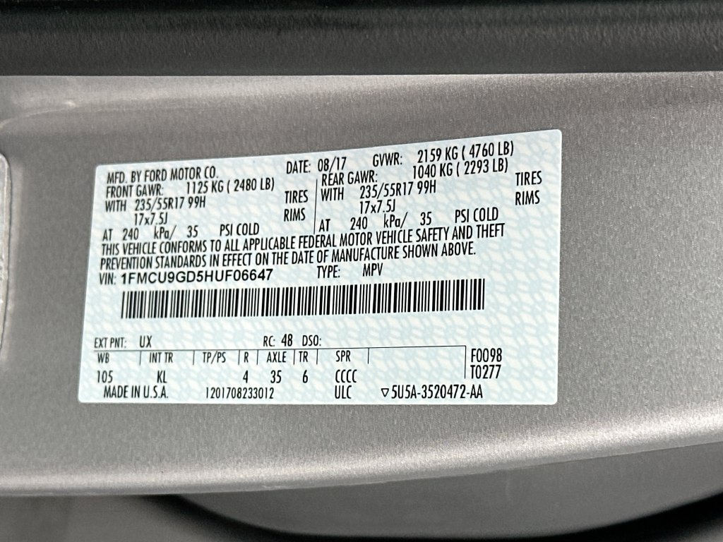 Used 2017 Ford Escape SE w/ SE Cold Weather Package AWD/4WD image 27