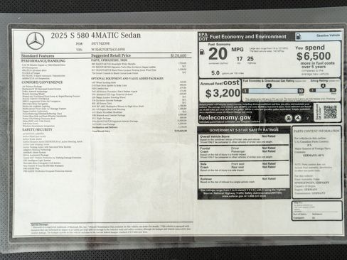Used 2025 Mercedes-Benz S 580 4MATIC Sedan image 24