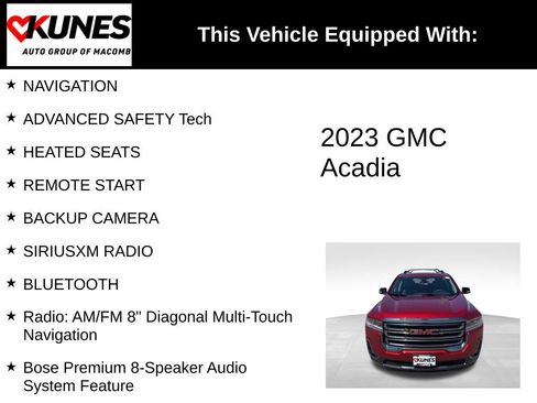 Used 2023 GMC Acadia AT4 w/ LPO, 'HIT The Road' Package AWD/4WD image 3