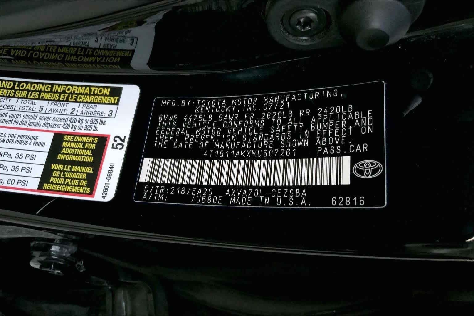 Used 2021 Toyota Camry SE FWD image 28