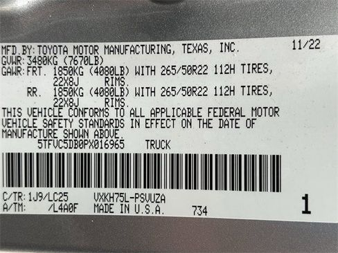 Used 2023 Toyota Tundra Capstone image 32
