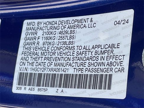 Certified 2024 Honda Accord Sport image 29