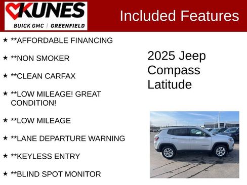 Used 2025 Jeep Compass Latitude AWD/4WD image 3